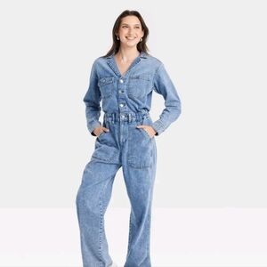 Womens Stylish Blue Denim Jumpsuit